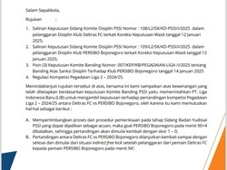 PT LIB Anulir Gol Persibo ke Gawang Deltras FC, Skor Balik 1-0