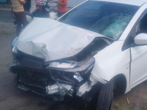 Tabrakan Beruntun 3 Mobil dan 1 Motor di Banguntapan Bantul