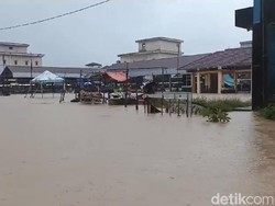 Diguyur Hujan Deras, 2 Kecamatan di Bangka Barat Terendam Banjir