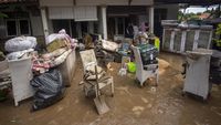 Kondisi Pondok Pesantren yang Terdampak Banjir di Cirebon