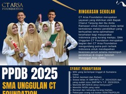 Pendaftaran SMA Unggulan CT Arsa Foundation Dibuka, Gratis dan Ini Syaratnya