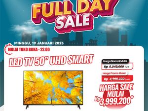 Smart LED TV 50 UHD Diskon Jumbo di Transmart Full Day Sale