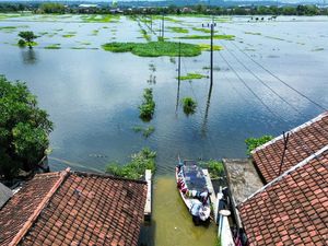 Foto Udara Banjir di Pasuruan