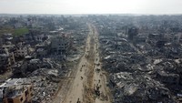 Foto Kehancuran di Gaza Utara dari Udara