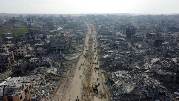 Foto Kehancuran di Gaza Utara dari Udara