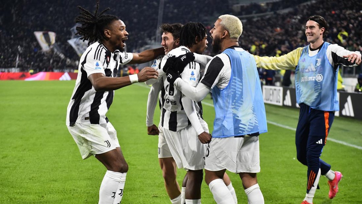 Juventus meraih kemenangan pertama di 2025. Foto: REUTERS/Massimo Pinca