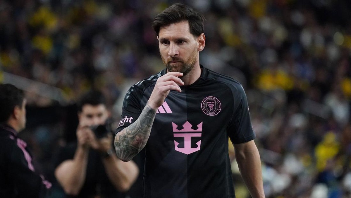 Lionel Messi di laga Inter Miami melawan Club America. (Foto: David Gonzales/USA TODAY Sports via Reuters Con)