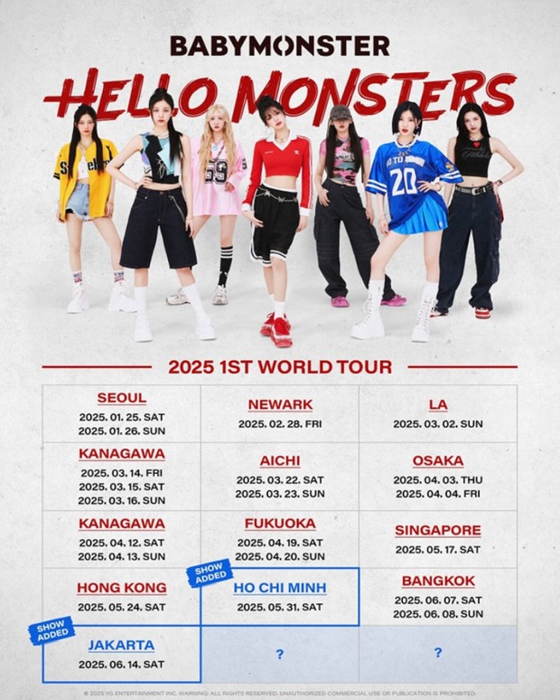 Poster konser BABYMONSTER 'Hello Monster'