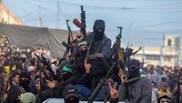 Pejuang Hamas dan Warga Palestina Bersuka Cita Rayakan Gencatan Senjata