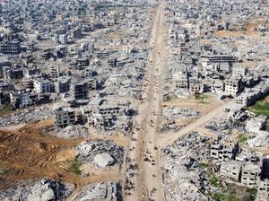 Foto dari Udara Kehancuran di Jabalia Saat Gencatan Senjata Dimulai