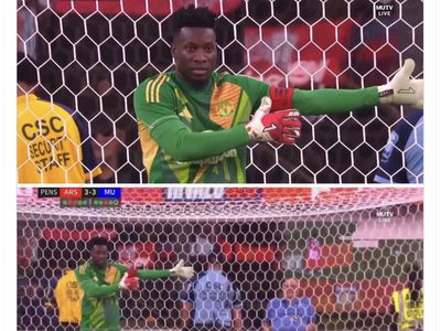 MU Dilibas Brighton, Sarung Tangan Onana Bolong