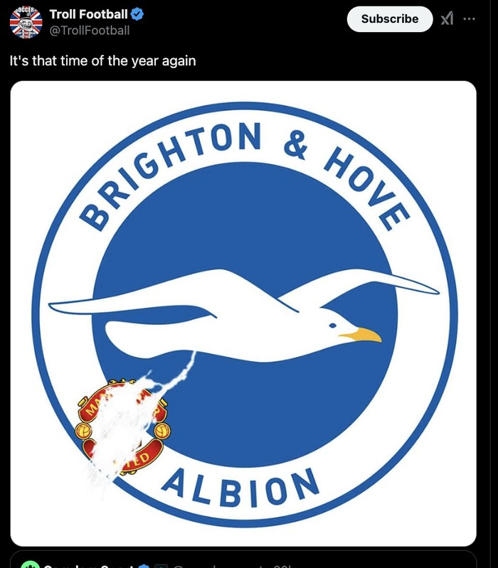Meme MU vs Brighton