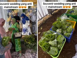 Unik, Pengantin di Pesawaran Berikan Daun Salada untuk Souvenir