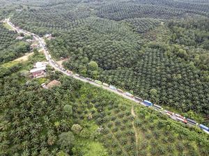 Potret Macet Panjang di Jalan Lintas Sumatera, Sampai 35 Kilometer Potret Macet Panjang di Jalan Lintas Sumatera, Sampai 35 Kilometer