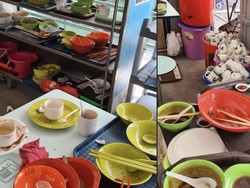 Duh! Restoran Ini Biarkan Piring Bekas Makan Pengunjung Berserakan