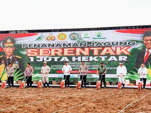 Kapolri dan Mentan Tanam Jagung Serentak 1 Juta Hektare, Dukung Swasembada Pangan 2025