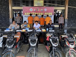 5 Pelaku Curanmor-Penadah di Nabire Ditangkap, 12 Motor Diamankan