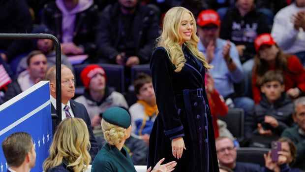 Tiffany Trump reacts at Capital One Arena on the inauguration day of Donald Trump's second presidential term, in Washington, U.S. January 20, 2025. REUTERS/Brian Snyder