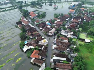 Foto Udara Banjir di Pasuruan