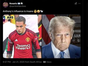 Meme: Donald Trump Tiru Antony-nya MU