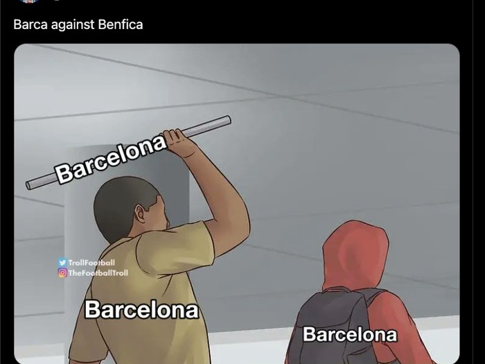 Meme Benfica vs Barcelona
