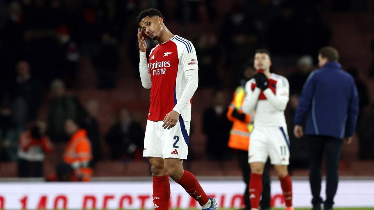 William Saliba absen saat Arsenal jumpa Dinamo Zagreb (Action Images via Reuters/Peter Cziborra)