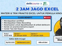 Rahasia Jago Excel dalam 2 Jam di detikCourse, Materi Praktis untuk Pemula