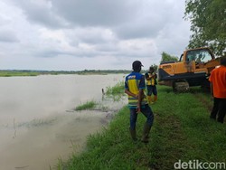 Belasan Rumah di Babat Lamongan Kebanjiran Luapan Bengawan Solo