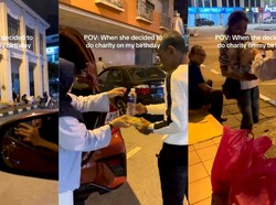 Mulia! Sepasang Kekasih Rayakan Ulang Tahun dengan Berbagi Makanan