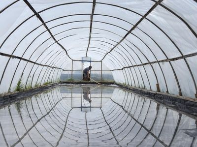 Begini Kesibukan Petani Garam di Pangandaran