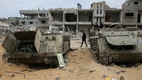Potret Tank Israel Jadi Rongsokan di Gaza
