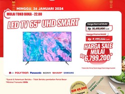 Beli TV LED 65 UHD di Transmart Full Day Sale Hemat Rp 3,6 Jutaan