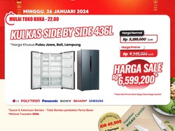Kulkas Side by Side 436L di Transmart Full Day Sale Murah, Ini Harganya