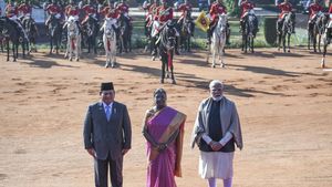 Momen Presiden Prabowo Disambut Upacara Kenegaraan India