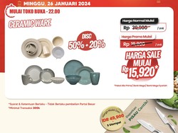 Piring-Gelas Cantik Diobral Murah di Transmart Full Day Sale, Cuma Rp 15 Ribuan