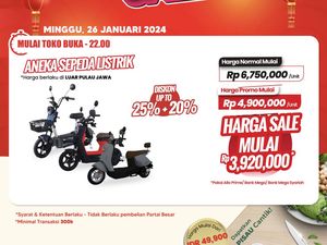 Sepeda Listrik di Transmart Full Day Diskon, Hemat Rp 2,8 Juta