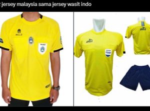 Netizen Sebut Jersey Timnas Malaysia Mirip Seragam Wasit