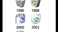 Evolusi keranjang sampah di Windows... sekarang jadi logo Tottenham Hotspur. Foto: dok. Internet/X (Twitter)