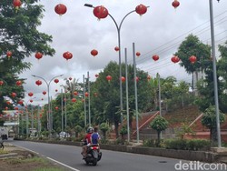 Sambut Imlek, 126 Lampion Hiasi Taman Komunitas di Lubuklinggau