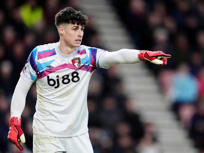 Bournemouth goalkeeper Kepa Arrizabalaga during the Premier League match at the Vitality Stadium, Bournemouth. Picture date: Saturday January 25, 2025. (Photo by Adam Davy/PA Images via Getty Images)