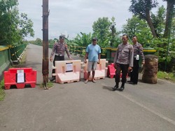 Jembatan Srandakan 1 dari Kulon Progo Ditutup Imbas Dam Jebol
