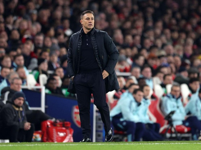 LONDON, ENGLAND - JANUARY 22: Fabio Cannavaro manager / head coach of Dinamo Zagreb during the UEFA Champions League 2024/25 League Phase MD7 match between Arsenal FC and GNK Dinamo at  on January 22, 2025 in London, England. (Photo by Catherine Ivill - AMA/Getty Images)