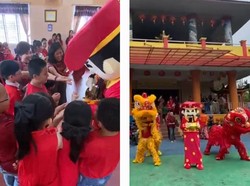Barongsai dan Badut Dewa Rezeki Meriahkan Perayaan Imlek di Lubuklinggau