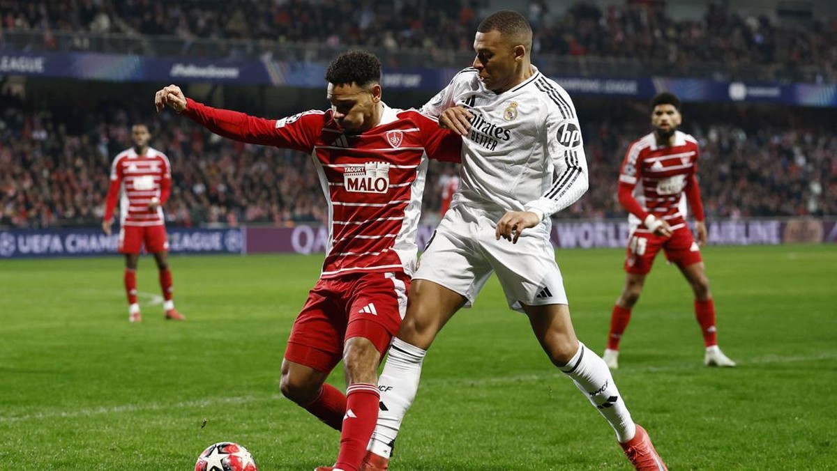 Real Madrid menang 3-0 atas Brest di matchday terakhir fase liga Liga Champions (Foto: REUTERS/Gonzalo Fuentes)