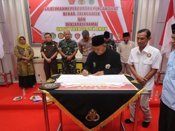 Perguruan Silat Trenggalek Deklarasi Damai Usai Perusakan Polsek Watulimo