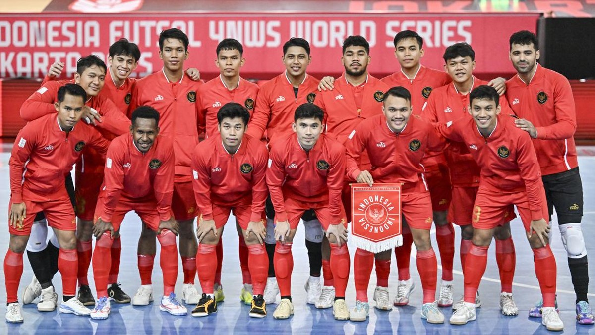 Timnas futsal indonesia. (Foto: ANTARA FOTO/Aprillio Akbar)