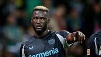 Victor Boniface ST - Leverkusen. Lini depan juga bisa menjadi opsi Real Madrid untuk dipoles, dengan satu pemain Leverkusen lainnya turut menjadi opsi kuat pada saat ini. Foto: REUTERS/Cathrin Mueller