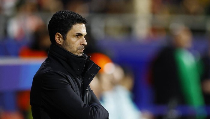 Soccer Football - Champions League - Girona v Arsenal - Estadi Montilivi, Girona, Spain - January 29, 2025 Arsenal manager Mikel Arteta REUTERS/Albert Gea
