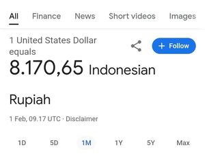 Dolar AS Tiba-tiba Jatuh ke Rp 8.170 di Google, Pengamat Sebut Eror Dolar AS Tiba-tiba Jatuh ke Rp 8.170 di Google, Pengamat Sebut Eror
