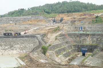 Progres Pembangunan Bendungan Bagong Trenggalek